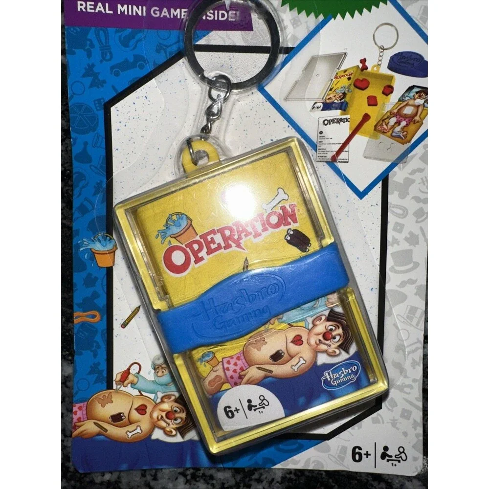 Keychain Games: Operation | Real Game, Mini Size! Hasbro Gaming